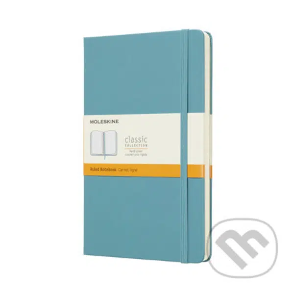 Moleskine - modrozelený zápisník (stredný, linajkovaný)