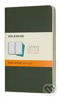 Moleskine - sada 3 zelených zošitov (malé, linajkované, mäkká väzba)