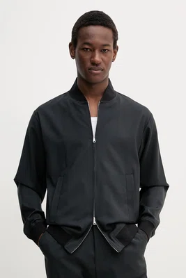 Vlněná bomber bunda BARENA VENEZIA Camicia Mola černá barva, přechodná, CSU5051.478