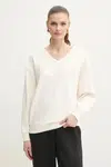 Mikina Armani Exchange dámská, béžová barva, s aplikací, XW000093 AF10804