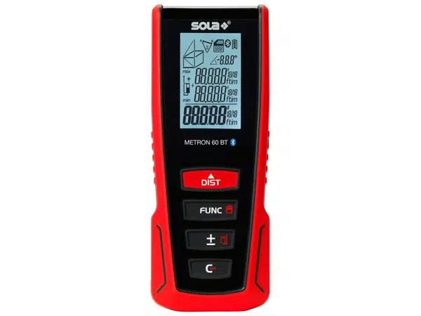 Laserový dálkoměr, rozsah 60 m, bluetooth - SOLA