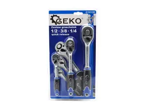 GEKO Ráčna 1/2", 3/8" a 1/4", sada 3 ks