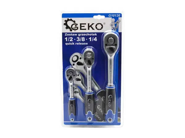 GEKO Ráčna 1/2", 3/8" a 1/4", sada 3 ks