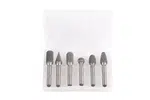 Rotační pilníky, různé druhy, stopka 6 mm, sada 6 ks - QUATROS QS14130