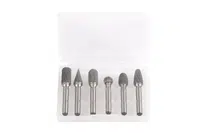 Rotační pilníky, různé druhy, stopka 6 mm, sada 6 ks - QUATROS QS14130