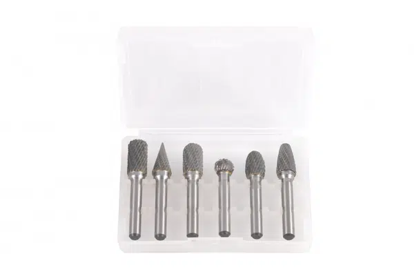 Rotační pilníky, různé druhy, stopka 6 mm, sada 6 ks - QUATROS QS14130