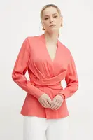 Halenka BOSS dámská, oranžová barva, hladká, 50537380