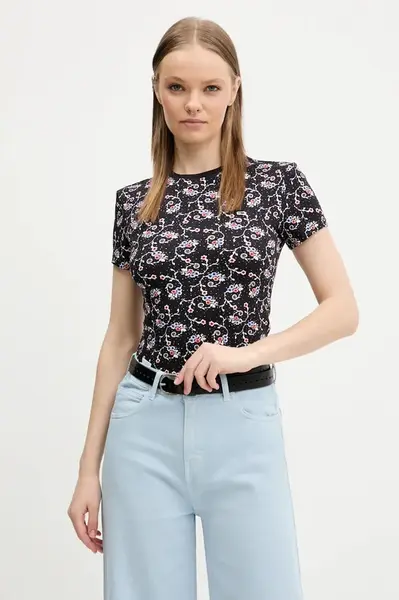 Tričko Tommy Jeans černá barva, DW0DW20625