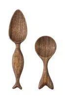 Salátové lžíce Bloomingville Dova 2-pack hnědá barva