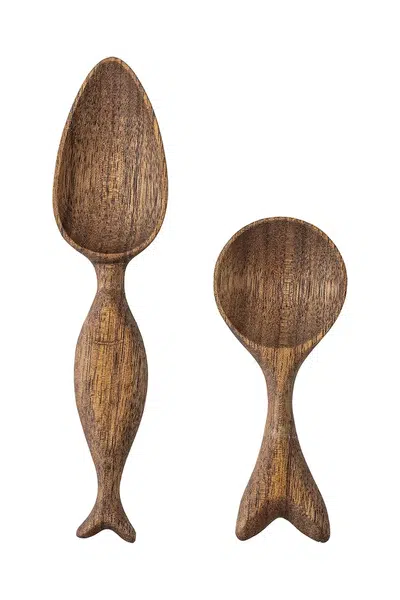 Salátové lžíce Bloomingville Dova 2-pack hnědá barva