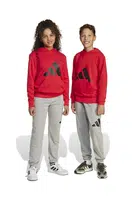 Dětské tepláky adidas šedá barva, s potiskem, JD2092
