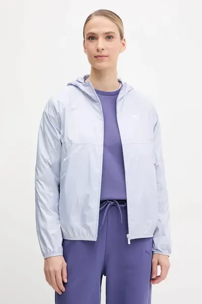 Bunda Puma modrá barva, přechodná, oversize, 629907