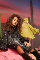 Dětské bavlněné šaty Pinko tmavomodrá barva, mini, oversize, KFAB001.0.CAK05