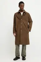 Bavlněný kabát A.P.C. mac arthur hnědá barva, COERC.H01535