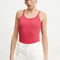 Bavlněný top Pinko růžová barva, 105001 A2IA