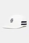 Bavlněná baseballová čepice Drôle de Monsieur La Casquette D Miroir bílá barva, s aplikací, G-CP169-CO138-WT