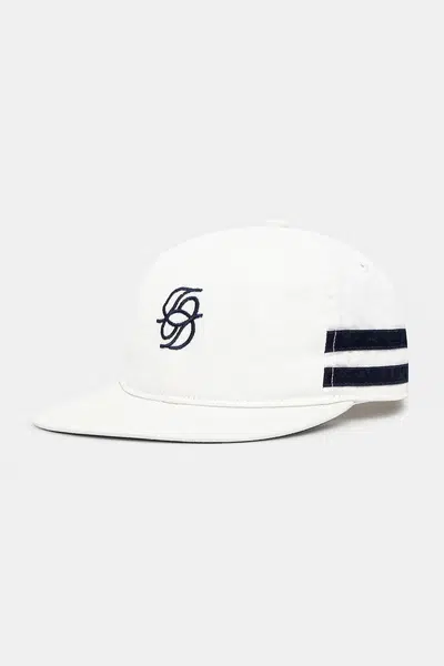 Bavlněná baseballová čepice Drôle de Monsieur La Casquette D Miroir bílá barva, s aplikací, G-CP169-CO138-WT