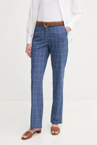 Kalhoty Sisley dámské, modrá barva, medium waist, 4IQULF06I