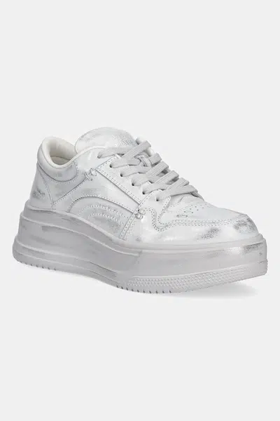 Kožené sneakers boty Miss Sixty šedá barva, 6S1QJ85900