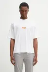 Bavlněné tričko Marcelo Burlon County Flame Boxy T-Shirt White Red