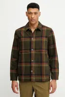 Outdoorová bunda Fjallraven Singi Flannel Overshirt M zelená barva, přechodná, F12600226.662.555