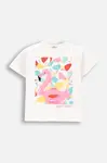 Tričko Coccodrillo bílá barva, HOLIDAY SPLASH GIRL KIDS