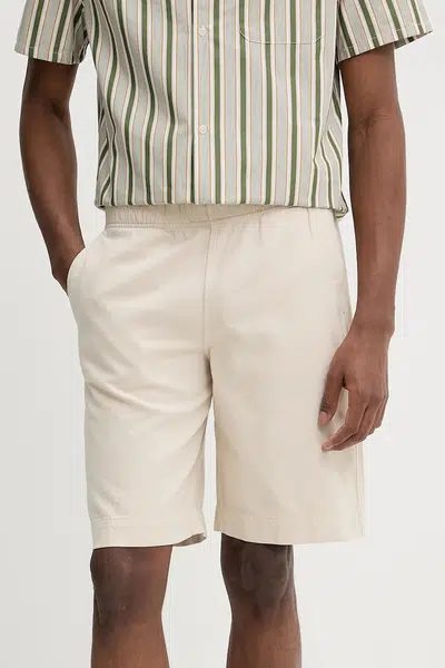Šortky s příměsí lnu PS Paul Smith béžová barva, M2R.699P.P22319