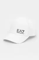Bavlněná baseballová čepice EA7 Emporio Armani bílá barva, s potiskem, AF11989.7X000005