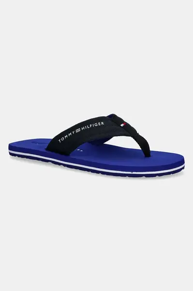 Žabky Tommy Hilfiger HILFIGER NYC BEACH SANDAL pánské, tmavomodrá barva, FM0FM05437