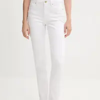 Džíny Tommy Hilfiger dámské, bílá barva, WW0WW45678