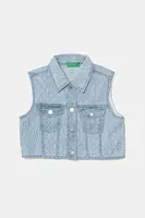 Dětská džínová vesta United Colors of Benetton