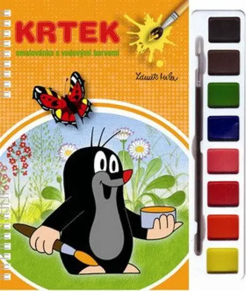 Omalovánky s vodovými barvami a štětcem Krtek - Zdeněk Miler