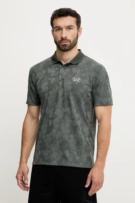 Polo tričko EA7 Emporio Armani pánské, zelená barva, AF13917.7M000049