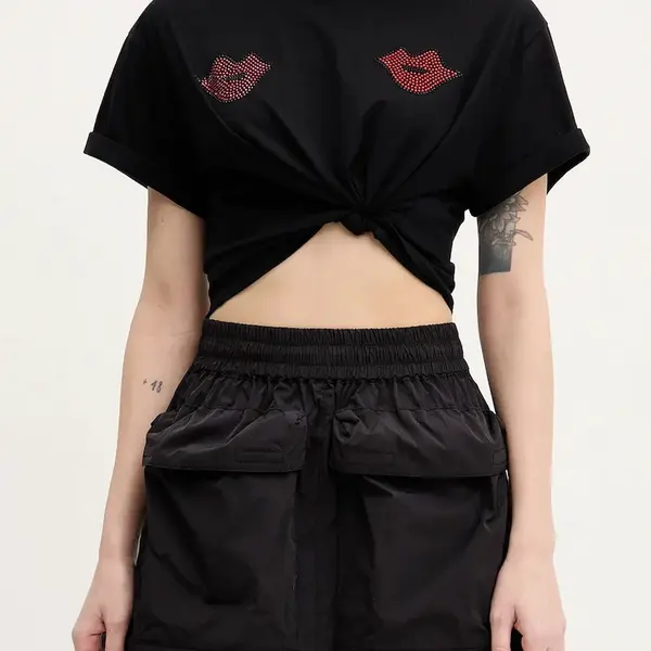 Sukně Diesel O-CEAN SKIRT černá barva, mini, áčková, A16818.0AKAD