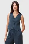 Vesta AllSaints AVERIE modrá barva, jednořadá, W039QC