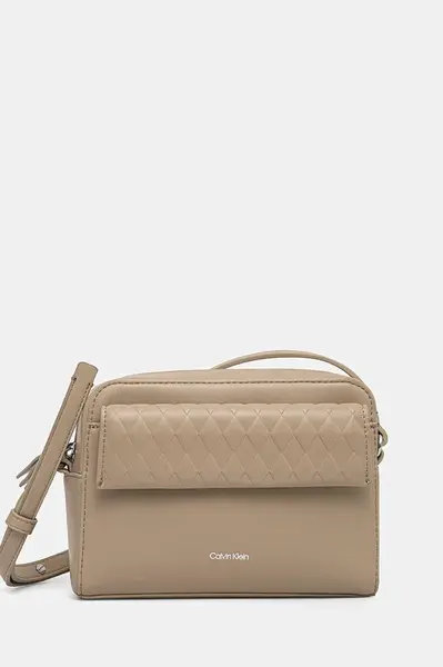 Kabelka Calvin Klein béžová barva, K60K613108