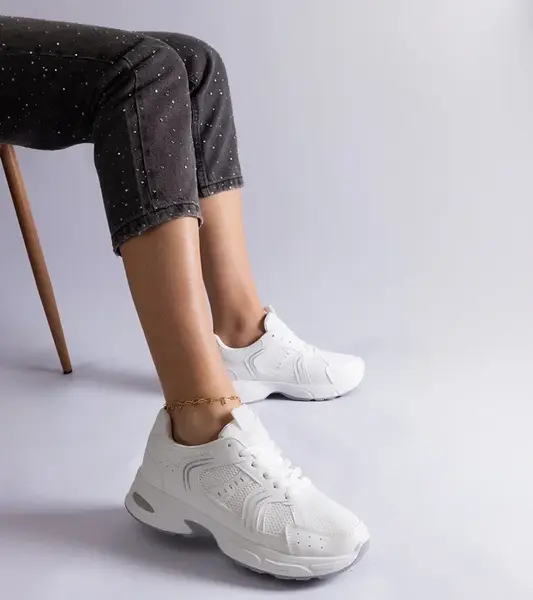 Gemre White Ena sports sneakers