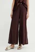 Kalhoty z hedvábné směsi Forte Forte