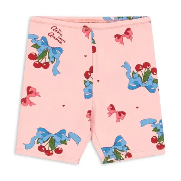 Kalhoty Konges Sløjd BASIC SHORT LEGGINGS GOTS růžová barva, KS103203