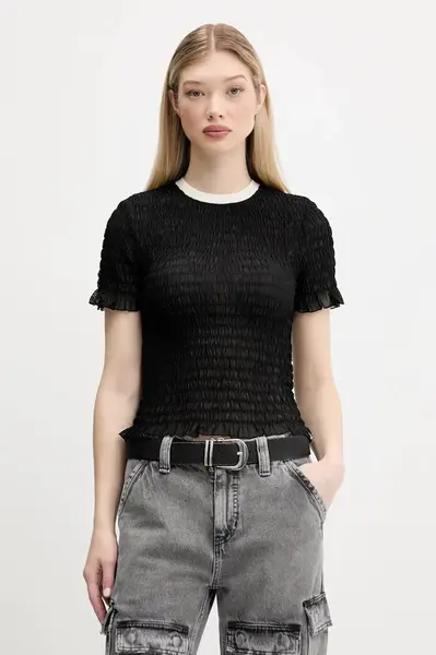 Tričko Guess Originals dámské, černá barva, W5GP51 KBBF2