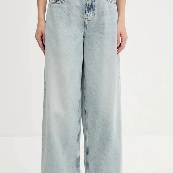 Džíny Tommy Jeans dámské, modrá barva, DW0DW20015