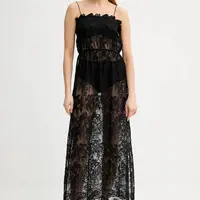 Šaty Ermanno Scervino černá barva, maxi, D464Q623IBQ