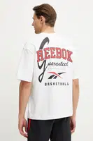 Bavlněné tričko Reebok Classic bílá barva, s potiskem, 100218838