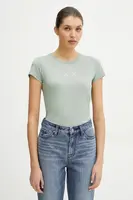 Bavlněné tričko Armani Exchange zelená barva, XW000386 AF10354
