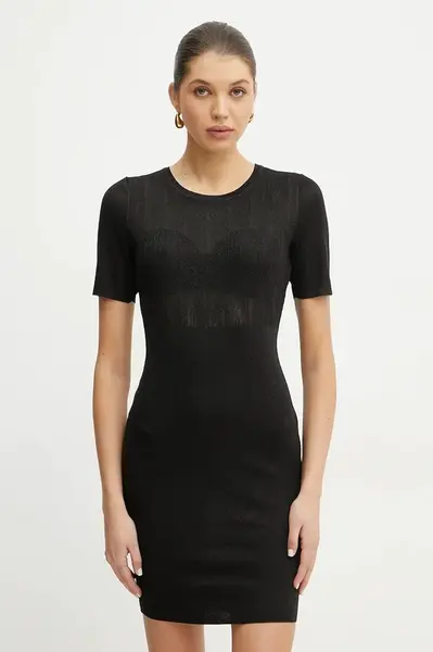 Šaty Armani Exchange černá barva, mini, XW001183 AF11957