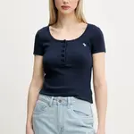 Tričko Abercrombie & Fitch tmavomodrá barva, KI139-5271