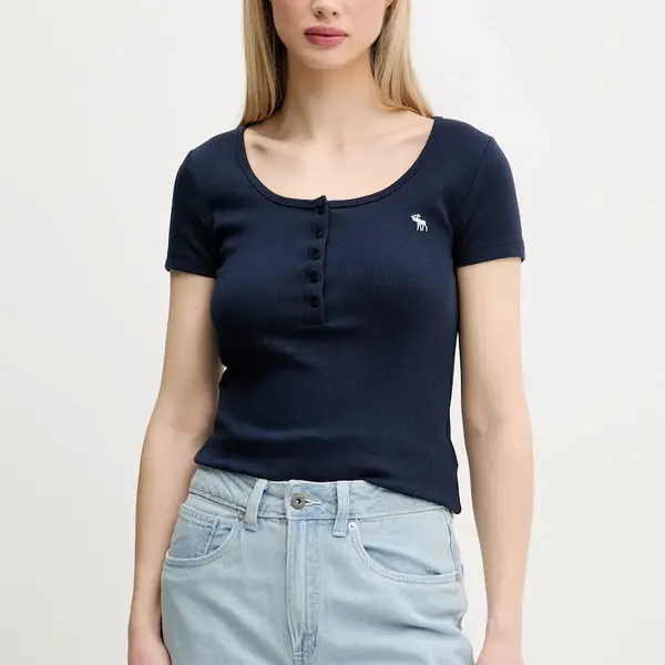 Tričko Abercrombie & Fitch tmavomodrá barva, KI139-5271