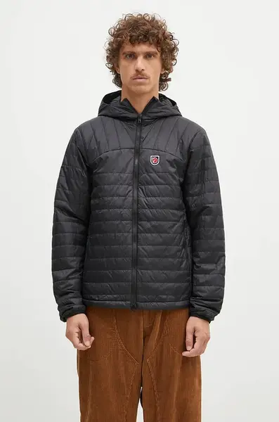 Bunda Fjallraven Expedition X-Latt Hoodie M pánská, černá barva, přechodná, F12500157.550
