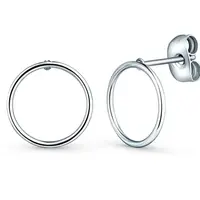 Vuch Minimalistické ocelové náušnice Kroužek QUPIA SILVER
