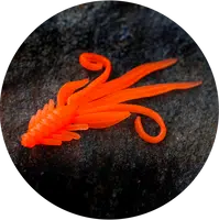 Redbass gumová nástraha nymfa signal orange uv - l 80 mm